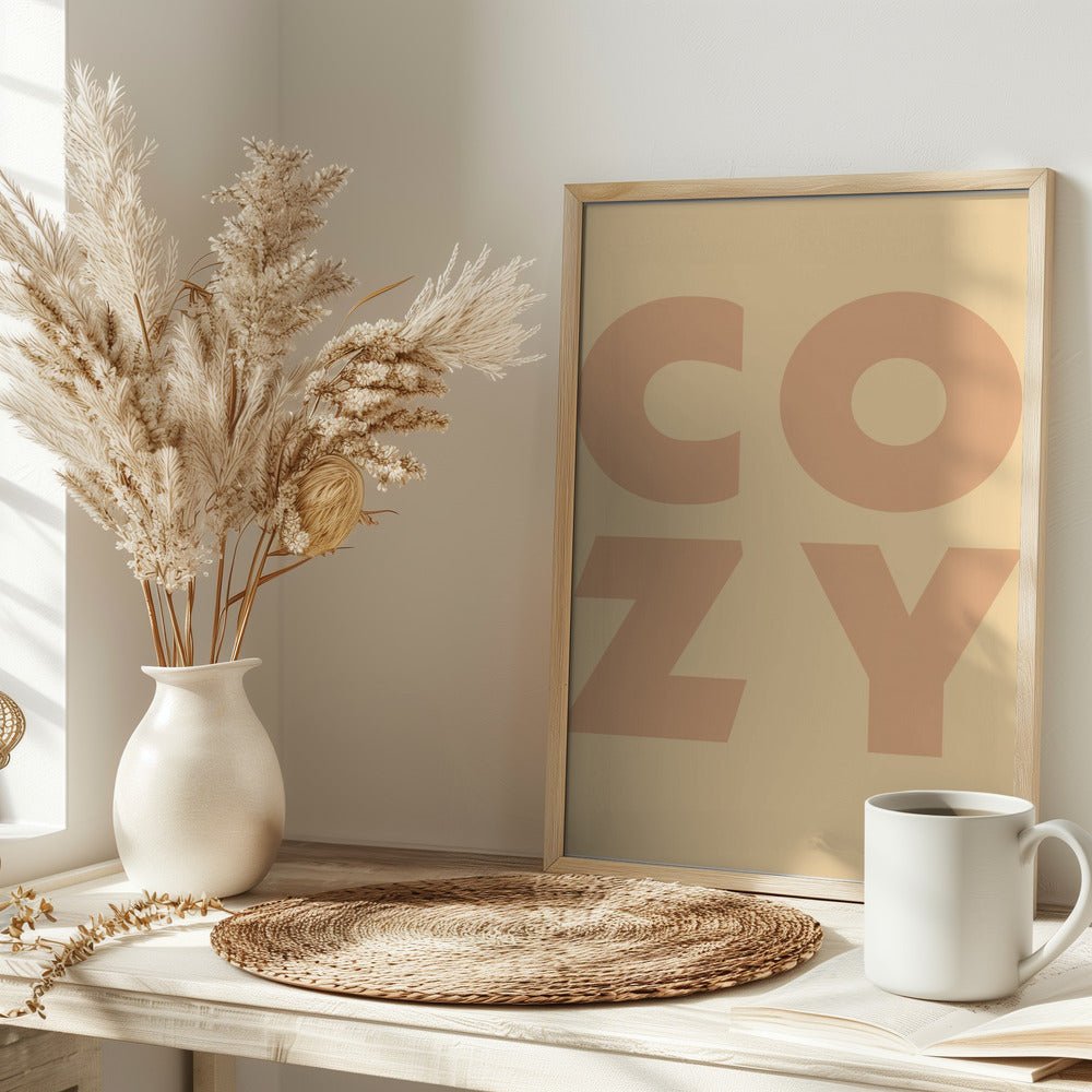 Cozy autumn typography - Stretched Canvas, Poster or Fine Art Print - I Heart Wall Art - Poster Print, Canvas Print or Framed Art Print