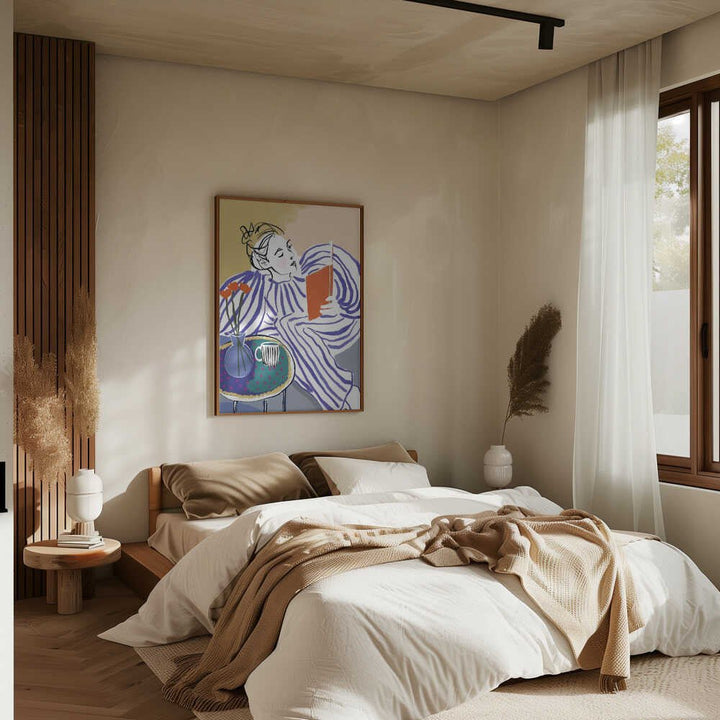 Cozy Reading Moment - Stretched Canvas, Poster or Fine Art Print - I Heart Wall Art - Poster Print, Canvas Print or Framed Art Print
