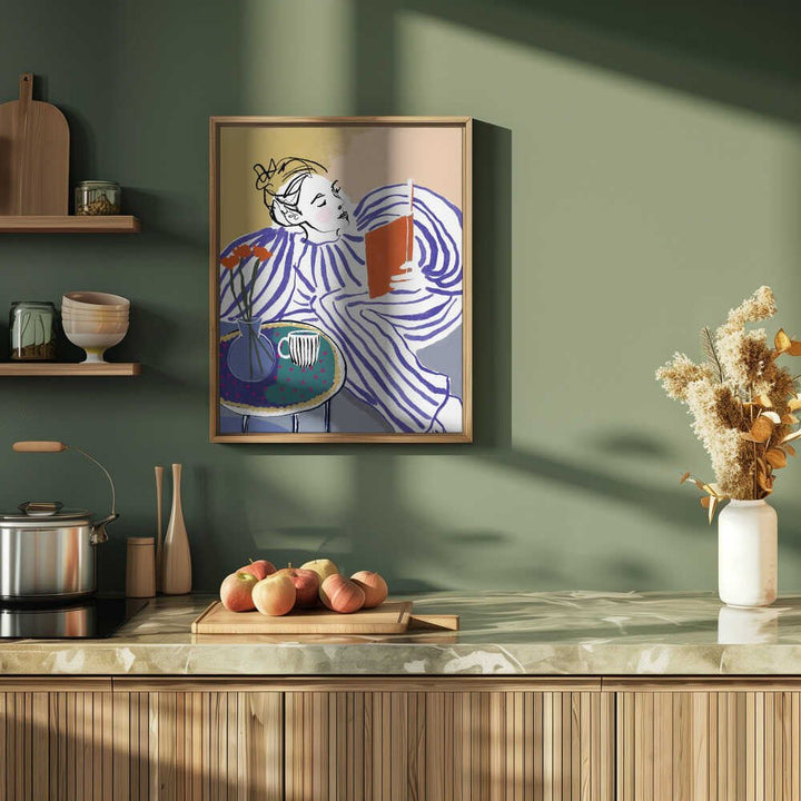 Cozy Reading Moment - Stretched Canvas, Poster or Fine Art Print - I Heart Wall Art - Poster Print, Canvas Print or Framed Art Print