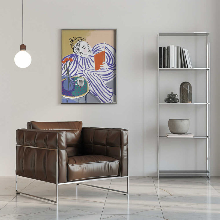 Cozy Reading Moment - Stretched Canvas, Poster or Fine Art Print - I Heart Wall Art - Poster Print, Canvas Print or Framed Art Print