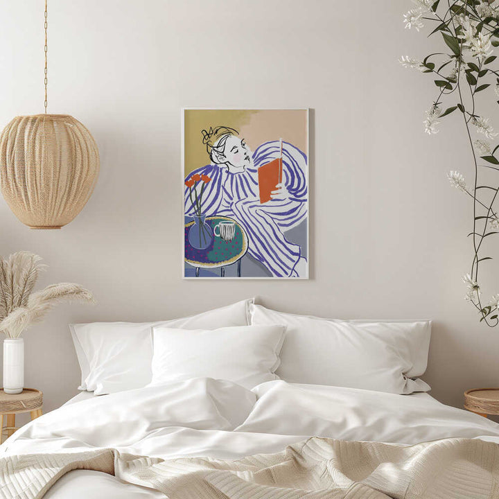 Cozy Reading Moment - Stretched Canvas, Poster or Fine Art Print - I Heart Wall Art - Poster Print, Canvas Print or Framed Art Print