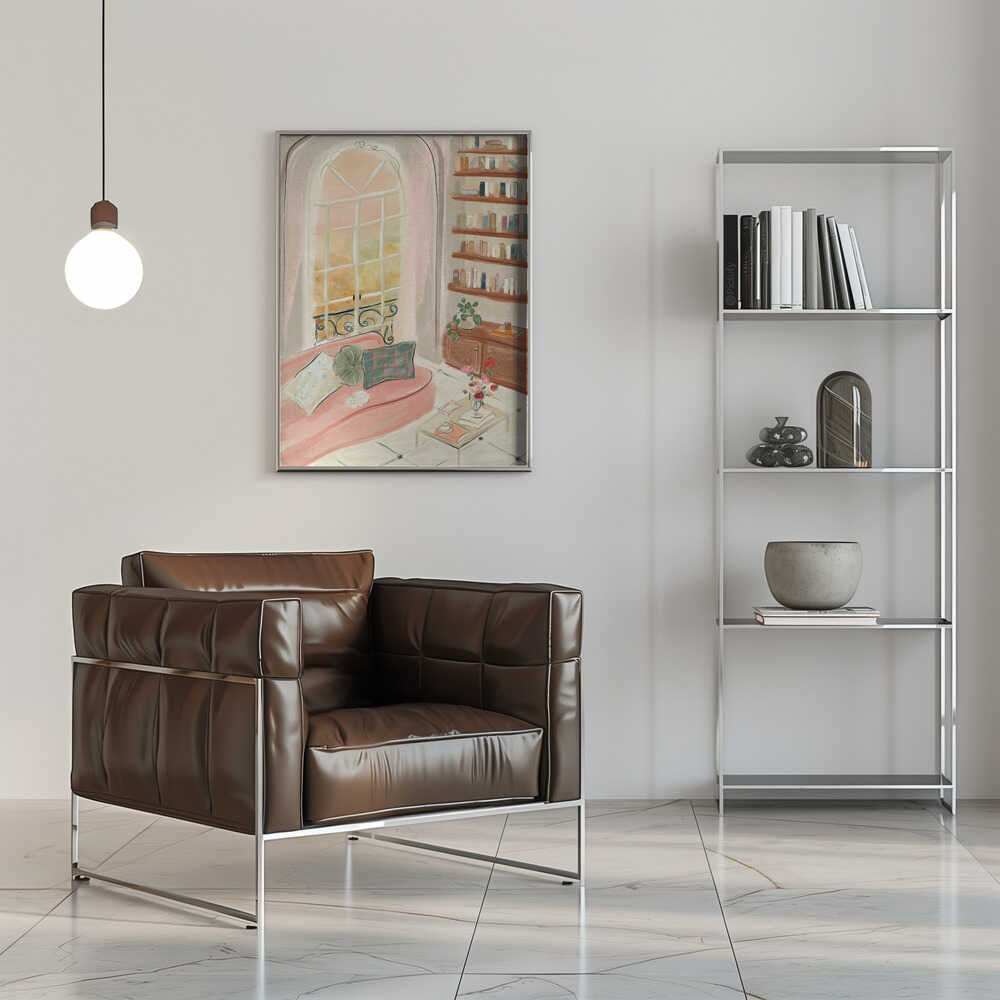 Cozy Reading Nook - Stretched Canvas Poster or Fine Art Print