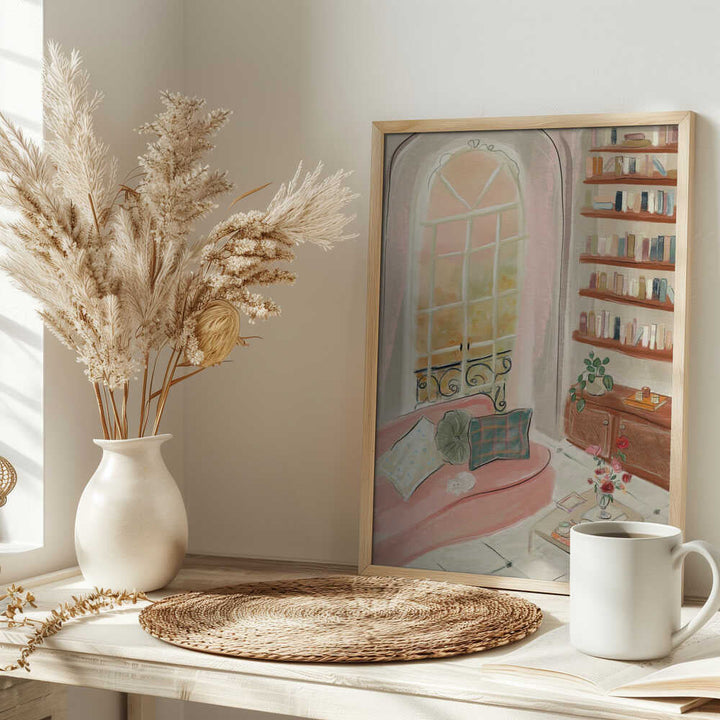 Cozy Reading Nook - Stretched Canvas Poster or Fine Art Print