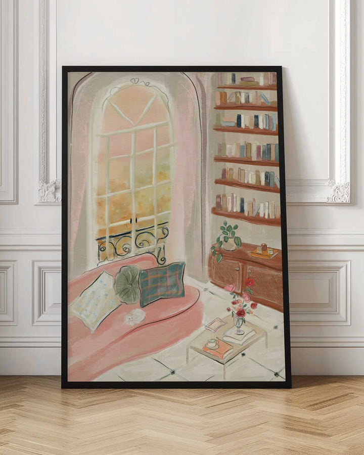 Cozy Reading Nook - Stretched Canvas Poster or Fine Art Print