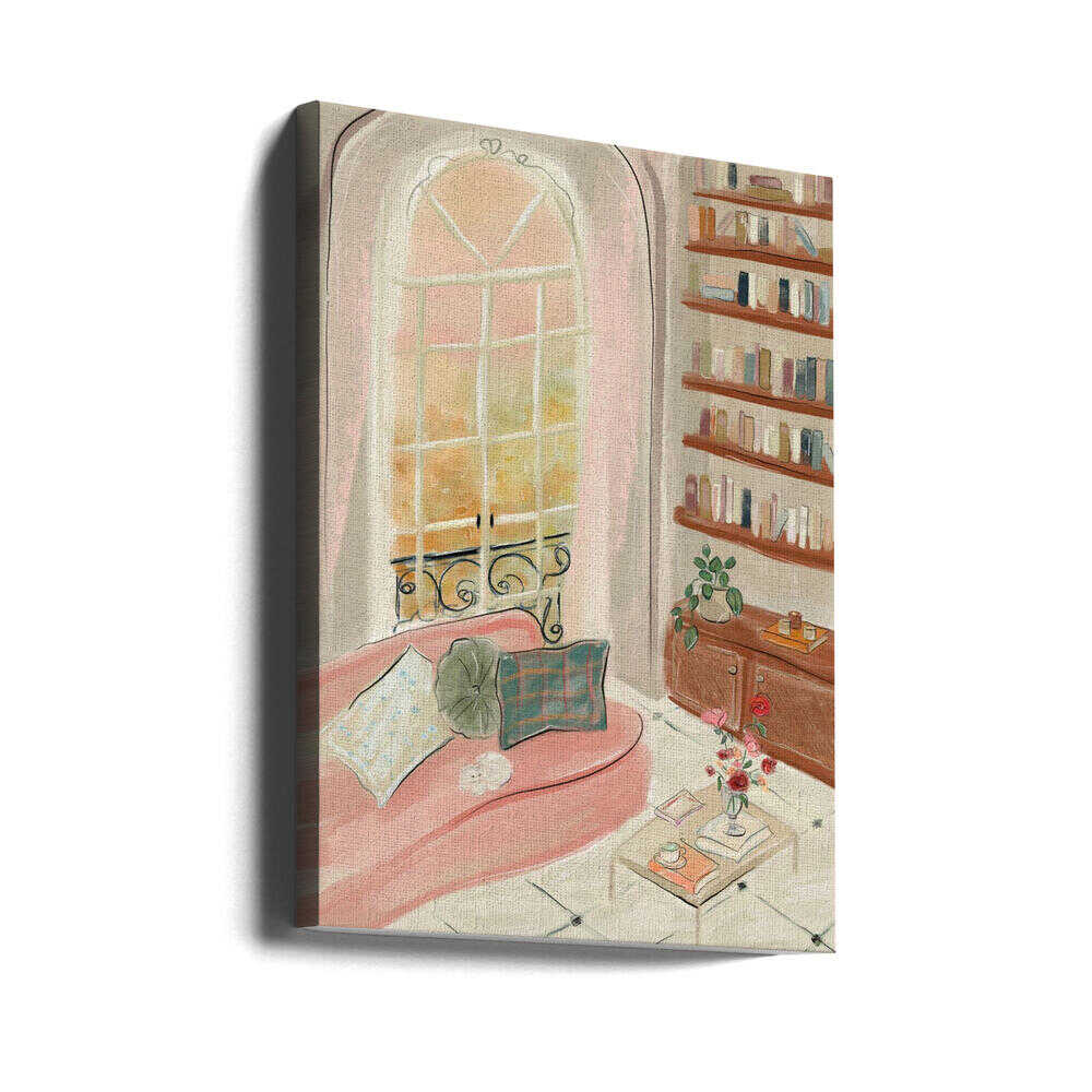 Cozy Reading Nook - Stretched Canvas Poster or Fine Art Print