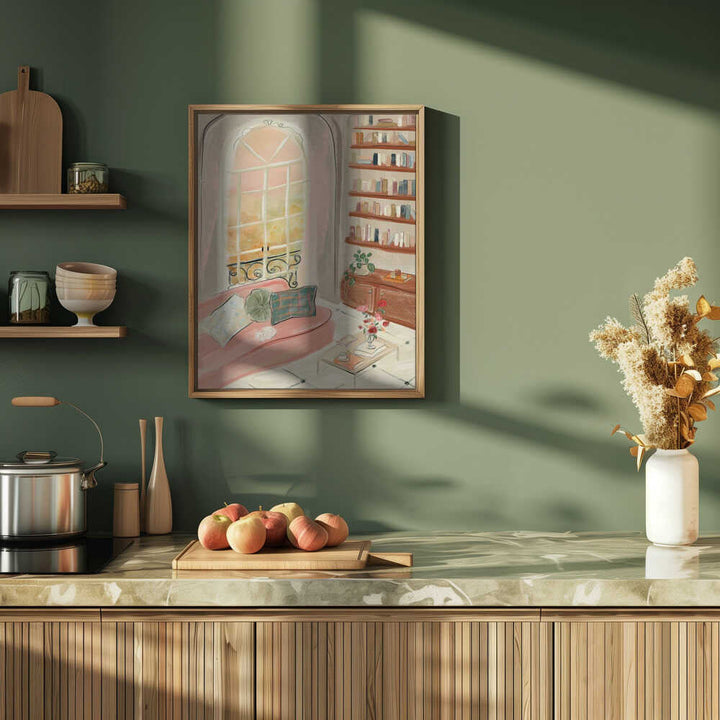 Cozy Reading Nook - Stretched Canvas Poster or Fine Art Print