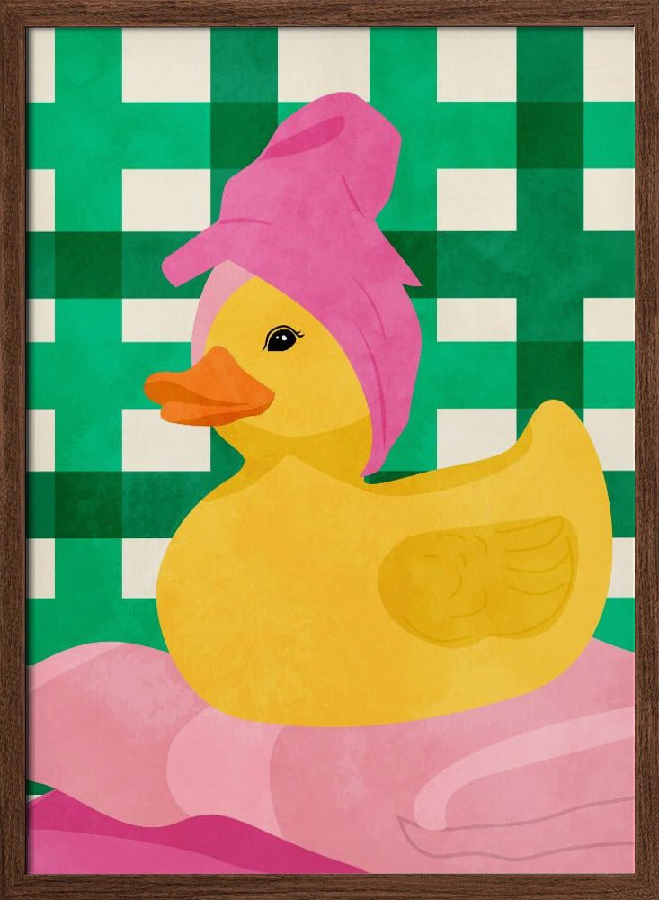 Cozy Rubber Duck - Stretched Canvas, Poster or Fine Art Print - I Heart Wall Art - Poster Print, Canvas Print or Framed Art Print