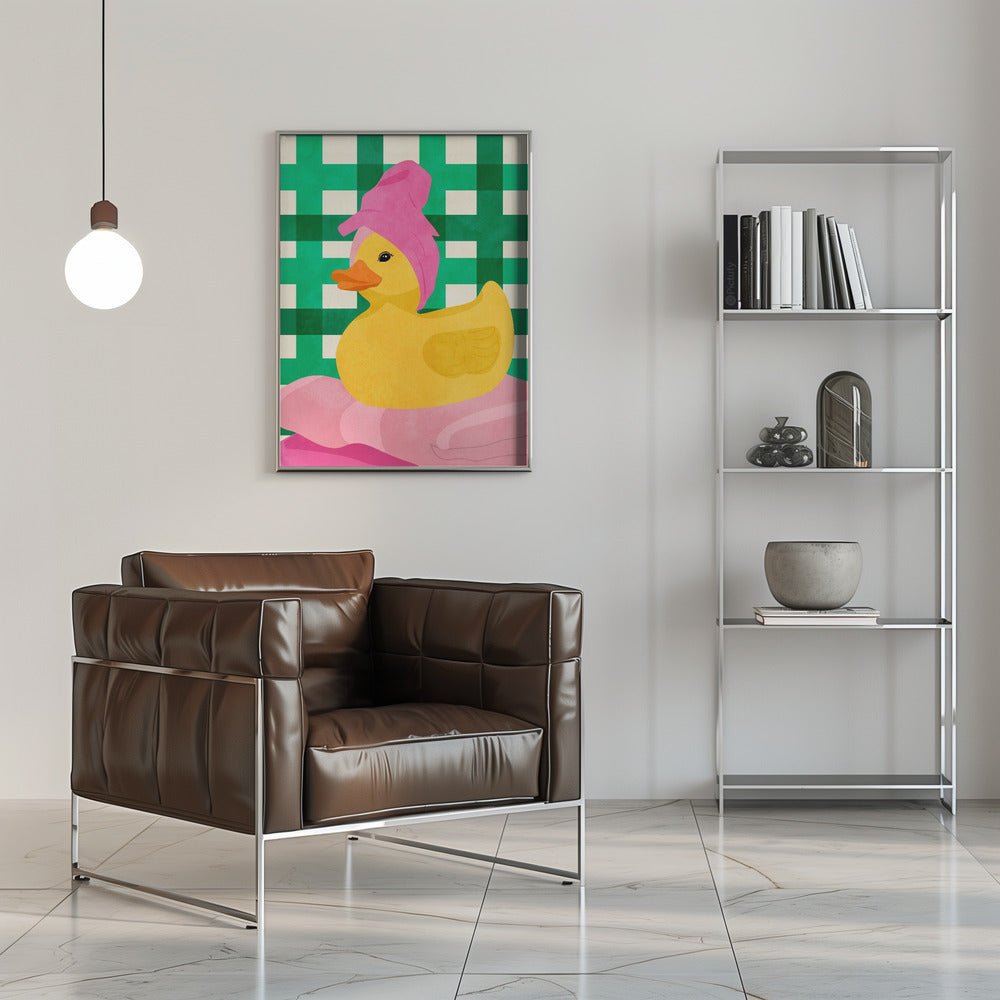 Cozy Rubber Duck - Stretched Canvas, Poster or Fine Art Print - I Heart Wall Art - Poster Print, Canvas Print or Framed Art Print