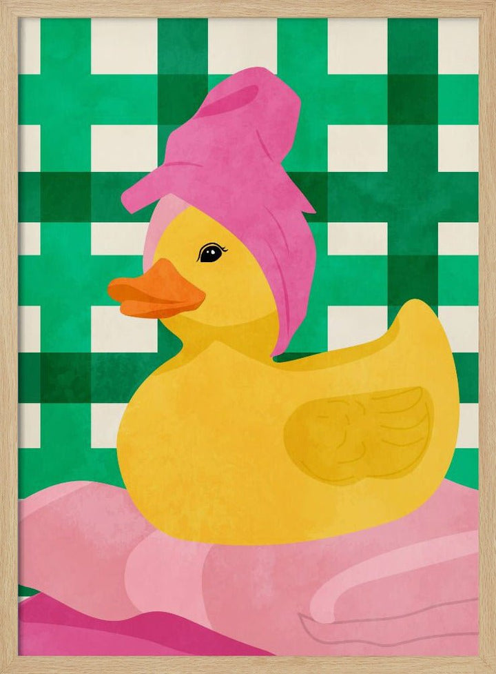 Cozy Rubber Duck - Stretched Canvas, Poster or Fine Art Print - I Heart Wall Art - Poster Print, Canvas Print or Framed Art Print
