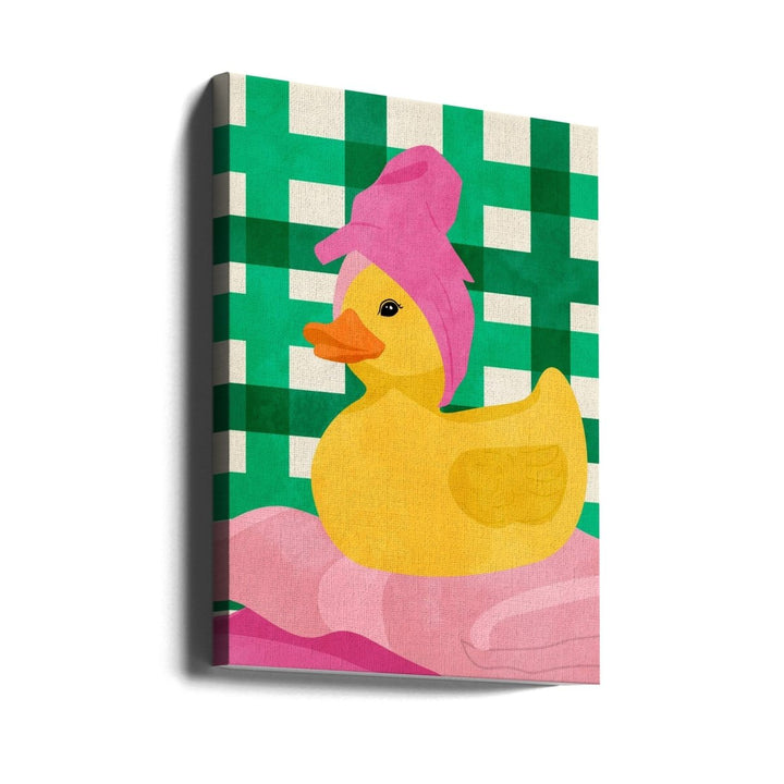 Cozy Rubber Duck - Stretched Canvas, Poster or Fine Art Print - I Heart Wall Art - Poster Print, Canvas Print or Framed Art Print
