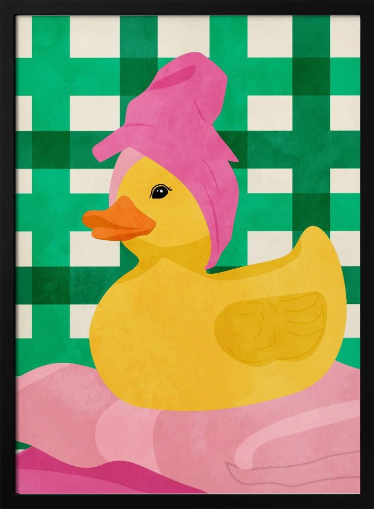 Cozy Rubber Duck - Stretched Canvas, Poster or Fine Art Print - I Heart Wall Art - Poster Print, Canvas Print or Framed Art Print
