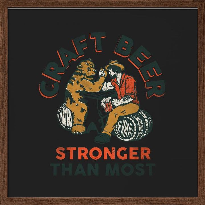 Craft Beer Final Copy.png - Square Stretched Canvas, Poster or Fine Art Print I Heart Wall Art