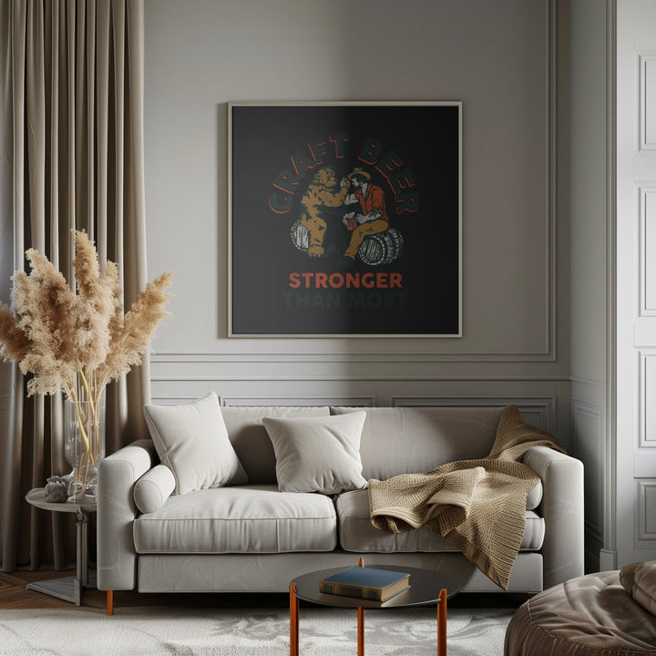 Craft Beer Final Copy.png - Square Stretched Canvas, Poster or Fine Art Print I Heart Wall Art