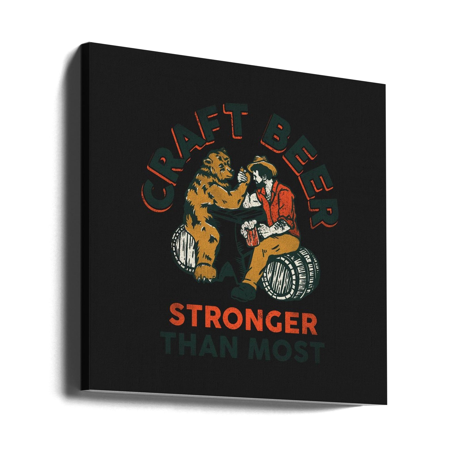 Craft Beer Final Copy.png - Square Stretched Canvas, Poster or Fine Art Print I Heart Wall Art