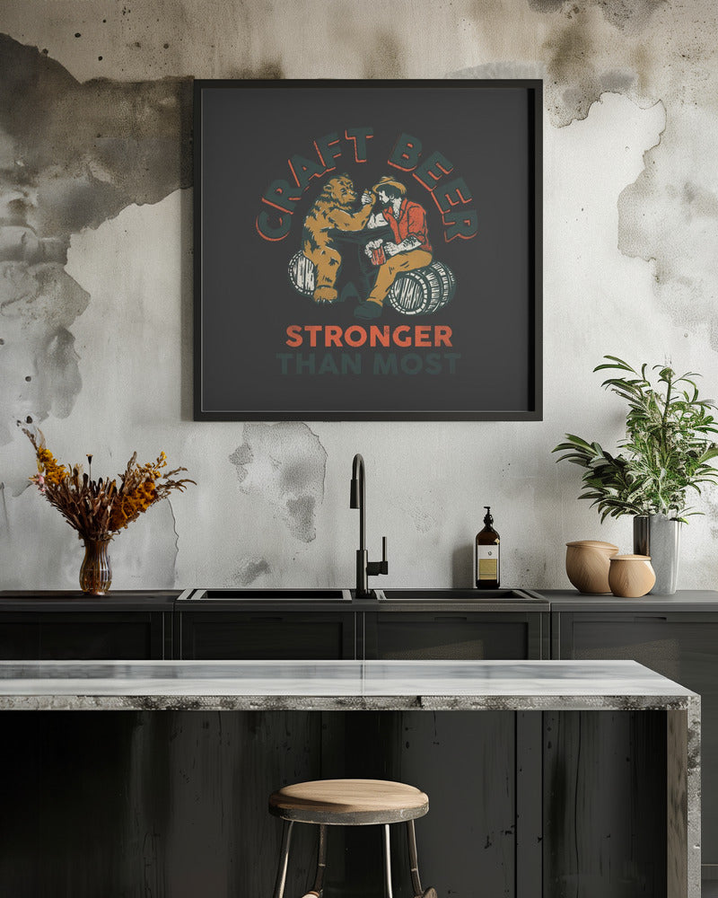 Craft Beer Final Copy.png - Square Stretched Canvas, Poster or Fine Art Print I Heart Wall Art