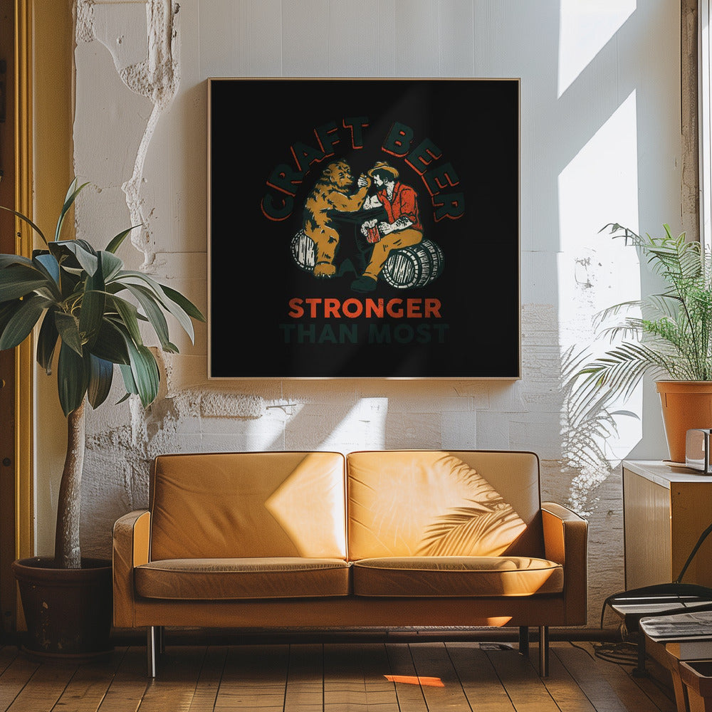 Craft Beer Final Copy.png - Square Stretched Canvas, Poster or Fine Art Print I Heart Wall Art