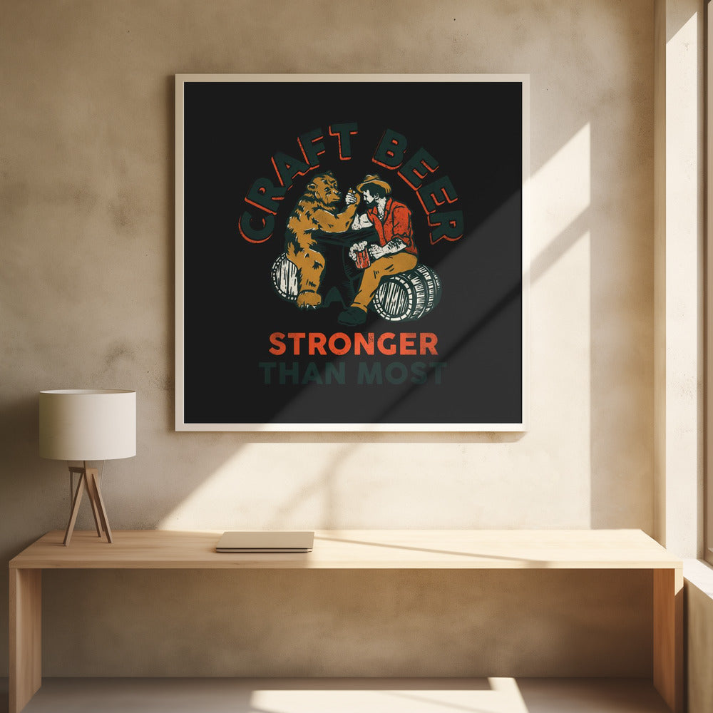 Craft Beer Final Copy.png - Square Stretched Canvas, Poster or Fine Art Print I Heart Wall Art