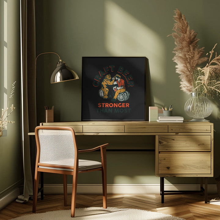Craft Beer Final Copy.png - Square Stretched Canvas, Poster or Fine Art Print I Heart Wall Art