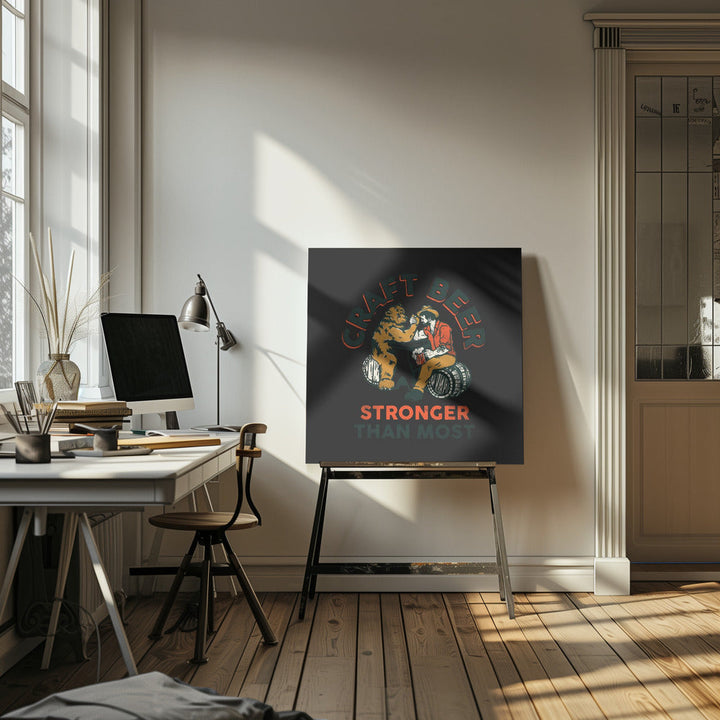 Craft Beer Final Copy.png - Square Stretched Canvas, Poster or Fine Art Print I Heart Wall Art