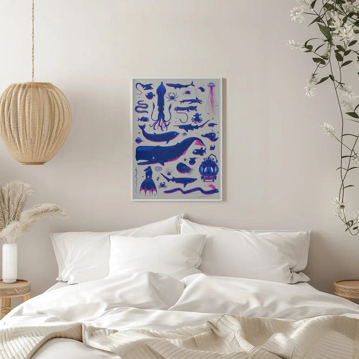 Creatures of the Deep - Stretched Canvas, Poster or Fine Art Print I Heart Wall Art