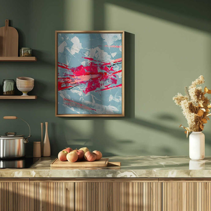 Crimson Chaos Burst - Stretched Canvas, Poster or Fine Art Print - I Heart Wall Art - Poster Print, Canvas Print or Framed Art Print