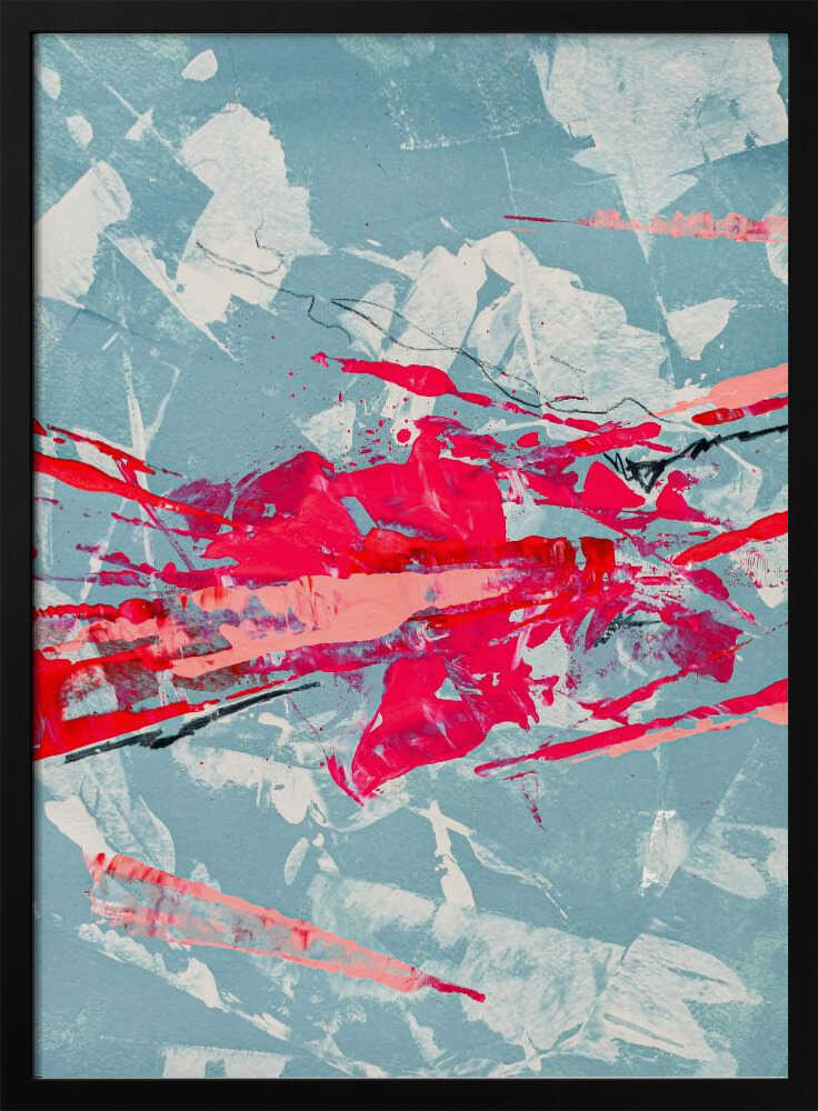 Crimson Chaos Burst - Stretched Canvas, Poster or Fine Art Print - I Heart Wall Art - Poster Print, Canvas Print or Framed Art Print