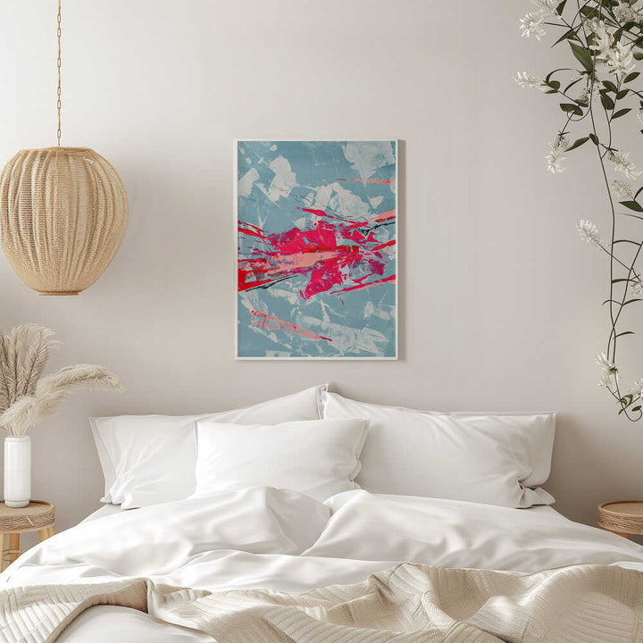 Crimson Chaos Burst - Stretched Canvas, Poster or Fine Art Print - I Heart Wall Art - Poster Print, Canvas Print or Framed Art Print