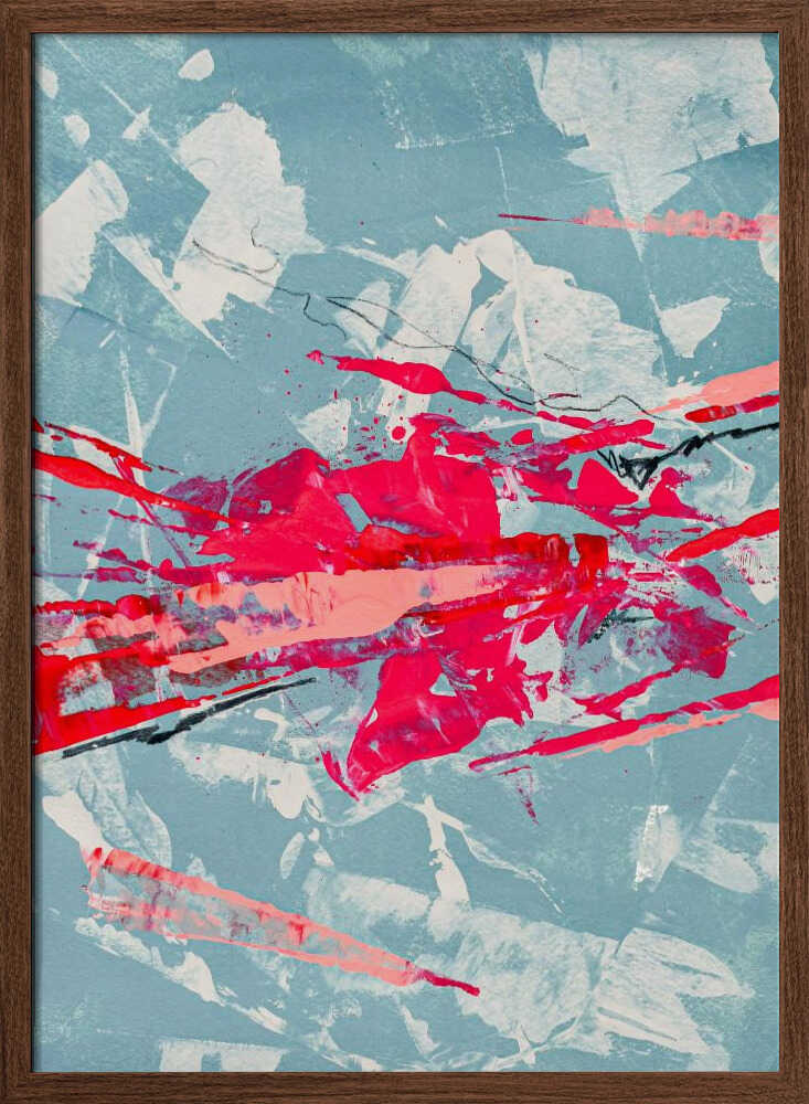 Crimson Chaos Burst - Stretched Canvas, Poster or Fine Art Print - I Heart Wall Art - Poster Print, Canvas Print or Framed Art Print