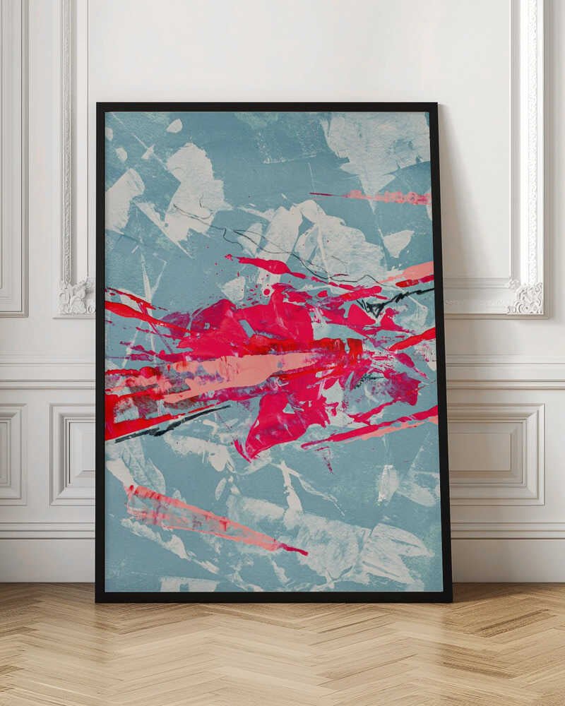 Crimson Chaos Burst - Stretched Canvas, Poster or Fine Art Print - I Heart Wall Art - Poster Print, Canvas Print or Framed Art Print