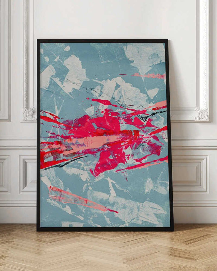 Crimson Chaos Burst - Stretched Canvas, Poster or Fine Art Print - I Heart Wall Art - Poster Print, Canvas Print or Framed Art Print
