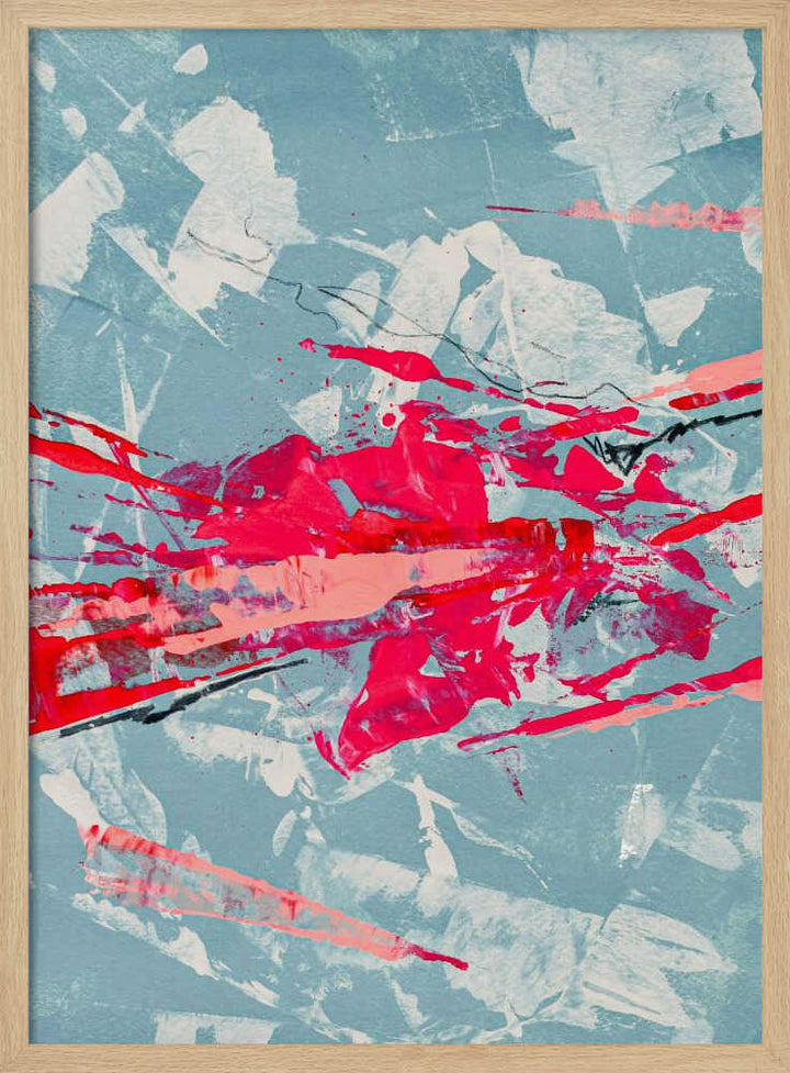 Crimson Chaos Burst - Stretched Canvas, Poster or Fine Art Print - I Heart Wall Art - Poster Print, Canvas Print or Framed Art Print