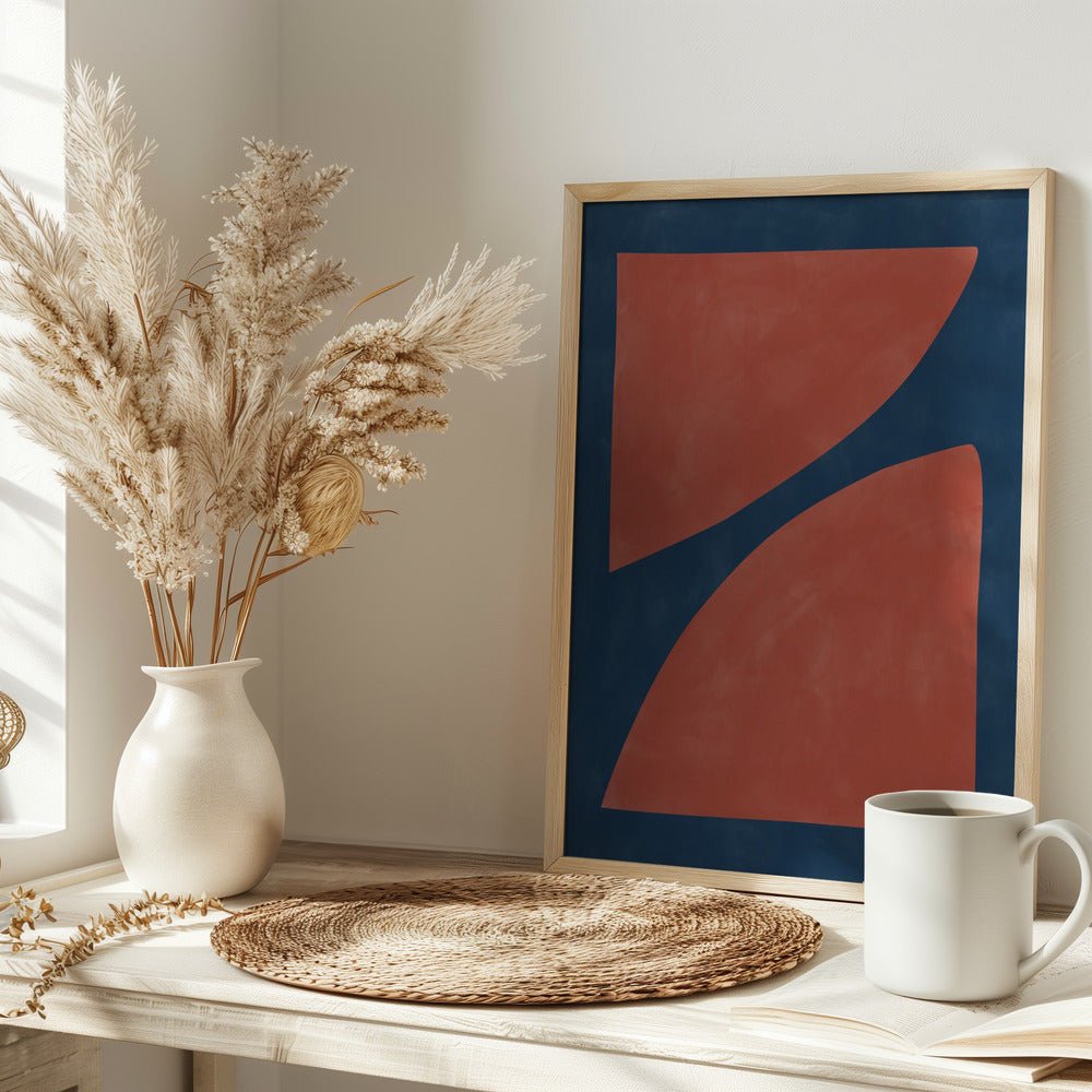 Crimson Curve Dance - Stretched Canvas, Poster or Fine Art Print - I Heart Wall Art - Poster Print, Canvas Print or Framed Art Print