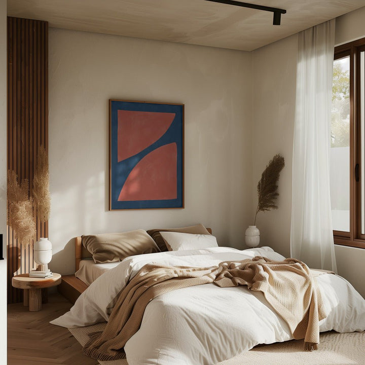 Crimson Curve Dance - Stretched Canvas, Poster or Fine Art Print - I Heart Wall Art - Poster Print, Canvas Print or Framed Art Print