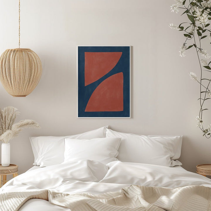 Crimson Curve Dance - Stretched Canvas, Poster or Fine Art Print - I Heart Wall Art - Poster Print, Canvas Print or Framed Art Print