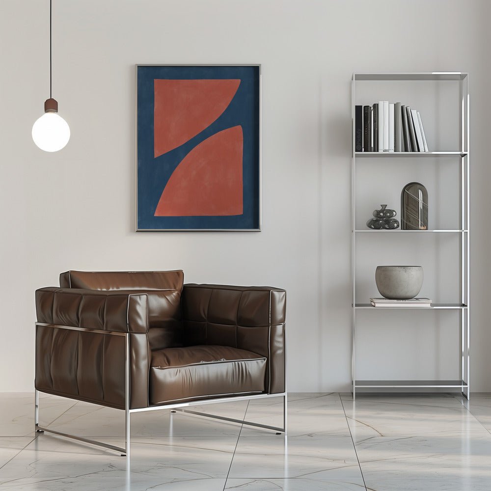 Crimson Curve Dance - Stretched Canvas, Poster or Fine Art Print - I Heart Wall Art - Poster Print, Canvas Print or Framed Art Print
