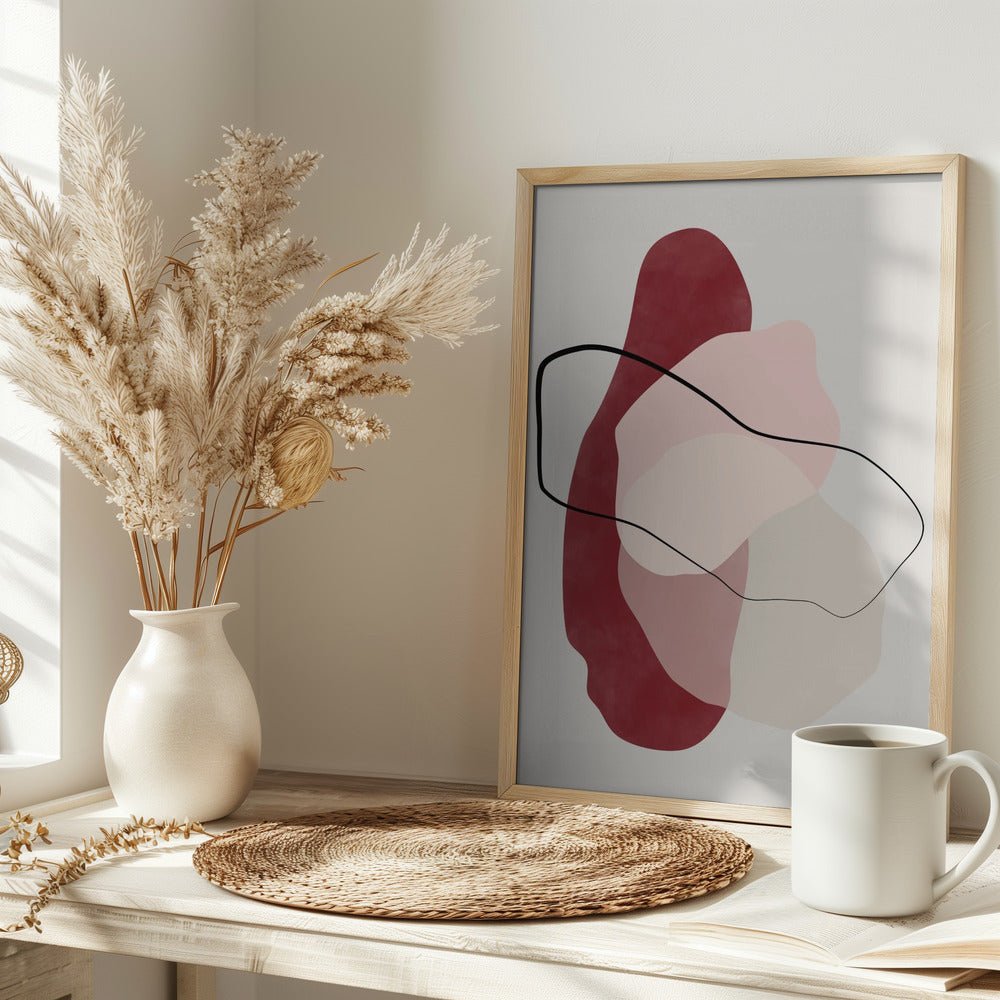Crimson Flow - Stretched Canvas, Poster or Fine Art Print - I Heart Wall Art - Poster Print, Canvas Print or Framed Art Print
