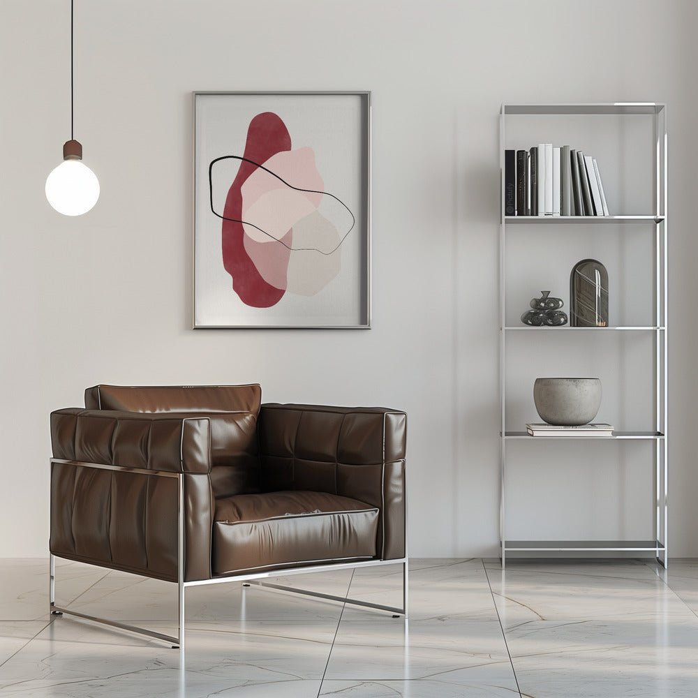 Crimson Flow - Stretched Canvas, Poster or Fine Art Print - I Heart Wall Art - Poster Print, Canvas Print or Framed Art Print