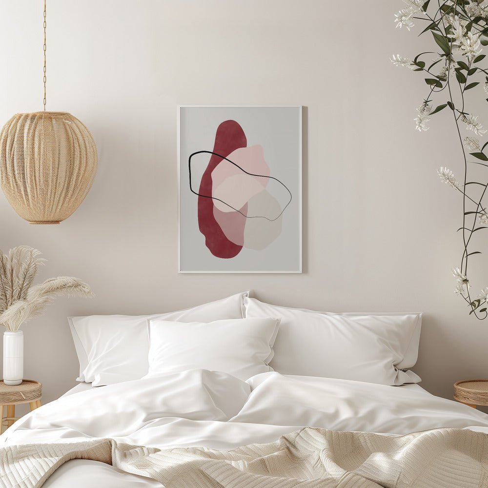 Crimson Flow - Stretched Canvas, Poster or Fine Art Print - I Heart Wall Art - Poster Print, Canvas Print or Framed Art Print