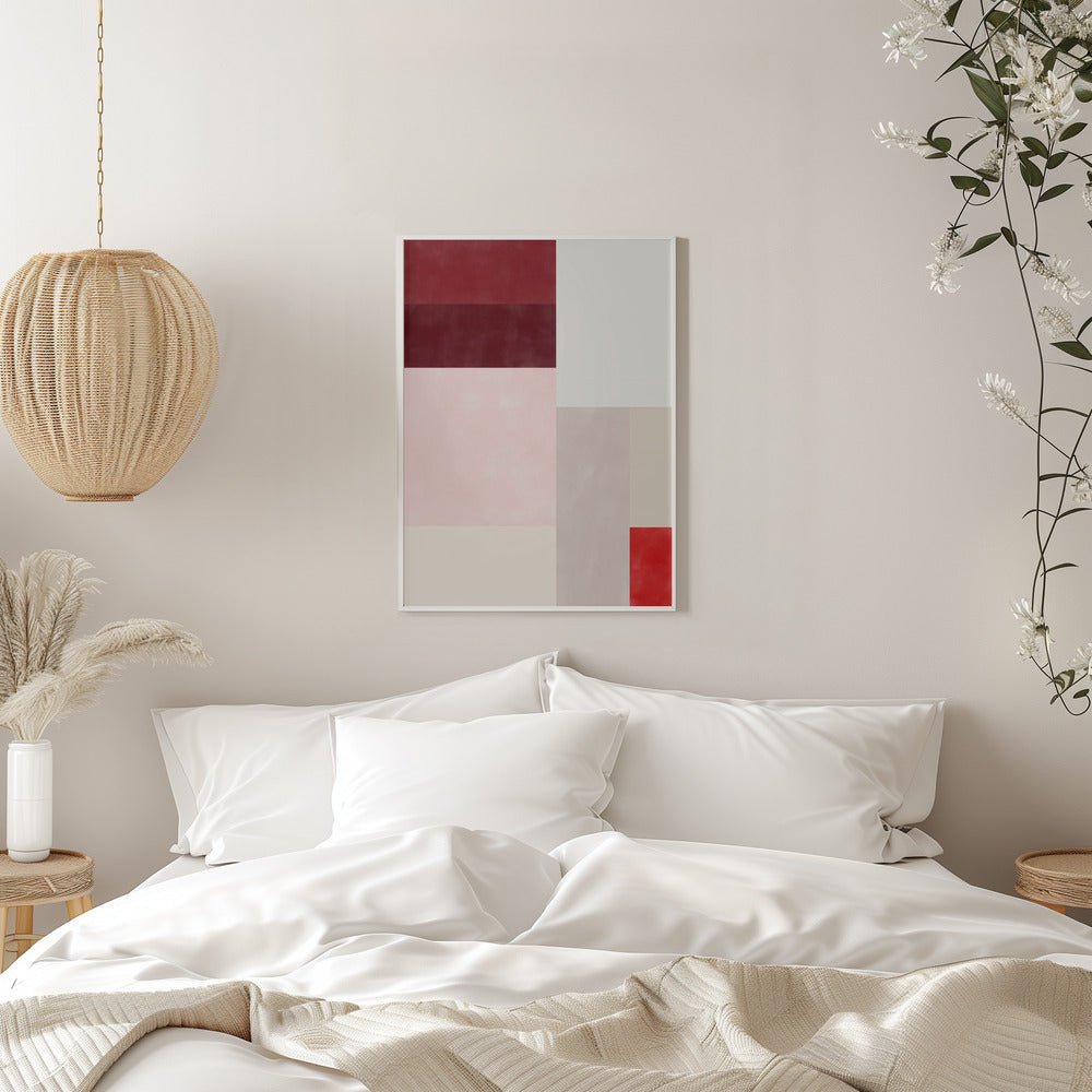 Crimson Hues Harmony - Stretched Canvas, Poster or Fine Art Print - I Heart Wall Art - Poster Print, Canvas Print or Framed Art Print