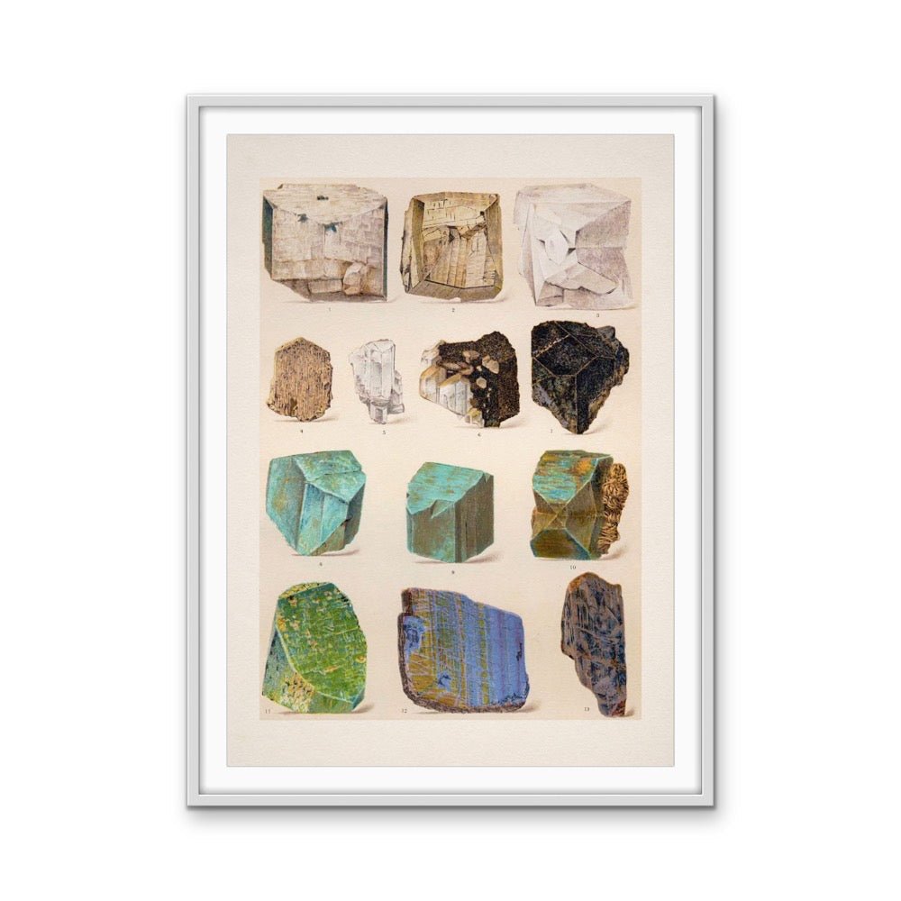 Crystal Identification Chart 12 - Stretched Canvas or Wall Art Print - I Heart Wall Art - Poster Print, Canvas Print or Framed Art Print