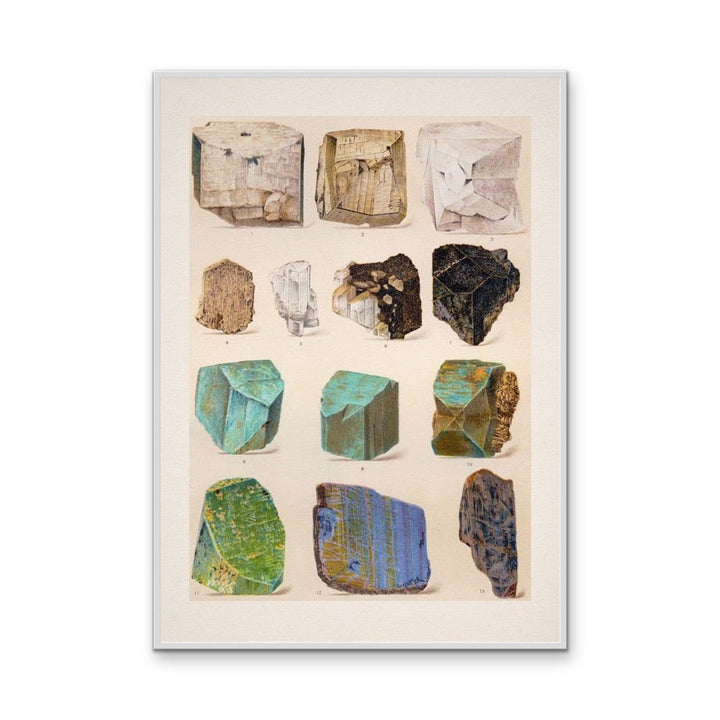Crystal Identification Chart 12 - Stretched Canvas or Wall Art Print - I Heart Wall Art - Poster Print, Canvas Print or Framed Art Print