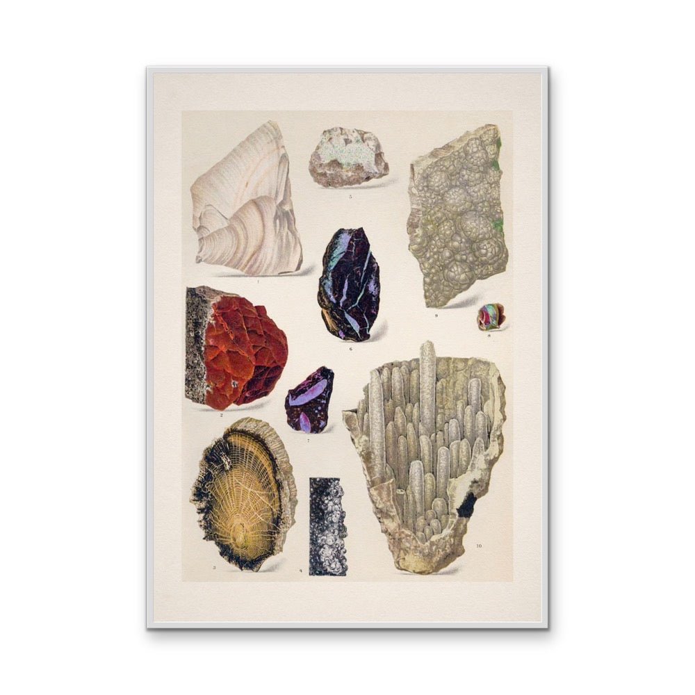 Crystal Identification Chart 13 - Stretched Canvas or Wall Art Print - I Heart Wall Art - Poster Print, Canvas Print or Framed Art Print