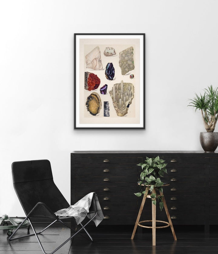 Crystal Identification Chart 13 - Stretched Canvas or Wall Art Print - I Heart Wall Art - Poster Print, Canvas Print or Framed Art Print