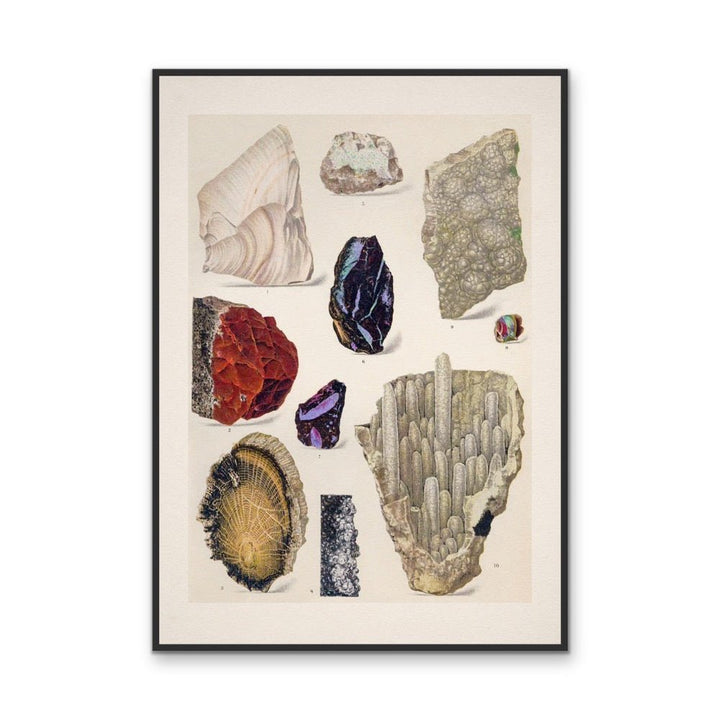 Crystal Identification Chart 13 - Stretched Canvas or Wall Art Print - I Heart Wall Art - Poster Print, Canvas Print or Framed Art Print