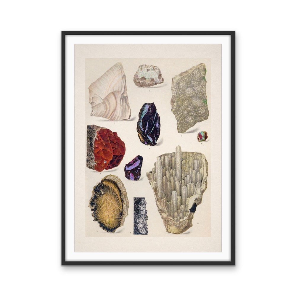Crystal Identification Chart 13 - Stretched Canvas or Wall Art Print - I Heart Wall Art - Poster Print, Canvas Print or Framed Art Print