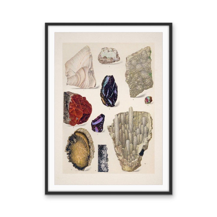 Crystal Identification Chart 13 - Stretched Canvas or Wall Art Print - I Heart Wall Art - Poster Print, Canvas Print or Framed Art Print