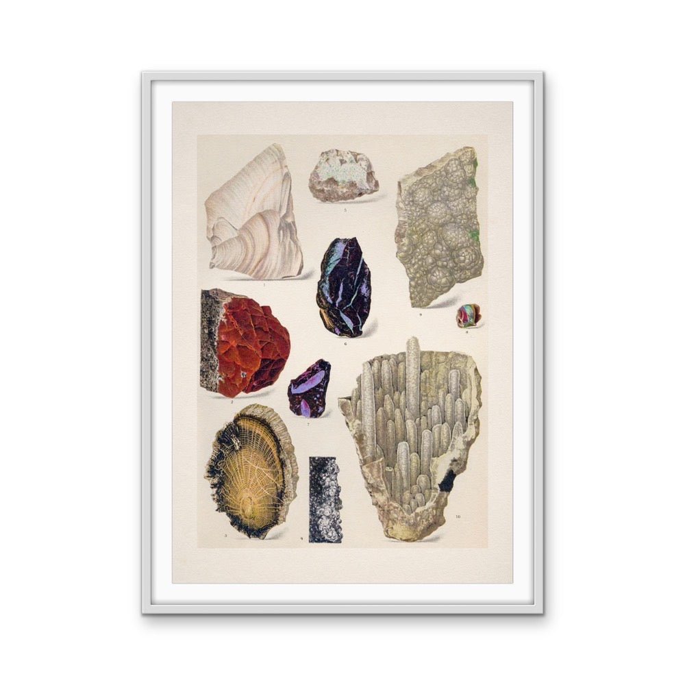 Crystal Identification Chart 13 - Stretched Canvas or Wall Art Print - I Heart Wall Art - Poster Print, Canvas Print or Framed Art Print