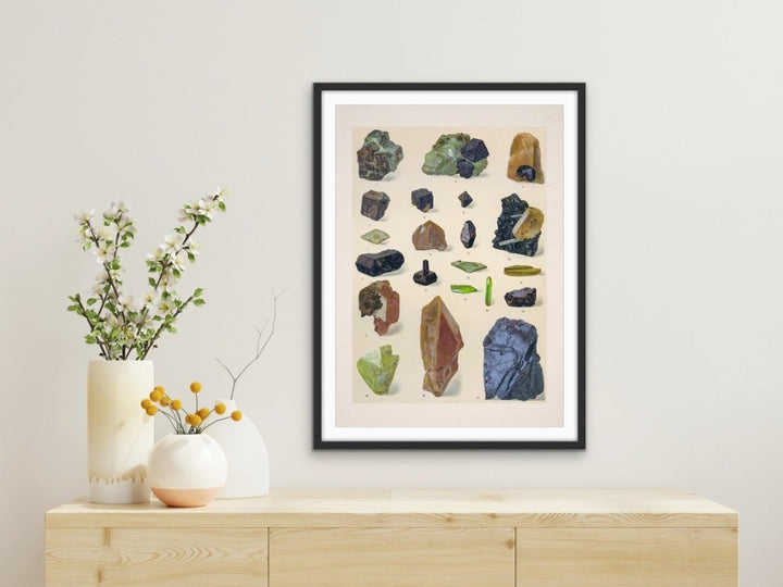 Crystal Identification Chart 2 - Stretched Canvas or Wall Art Print - I Heart Wall Art - Poster Print, Canvas Print or Framed Art Print