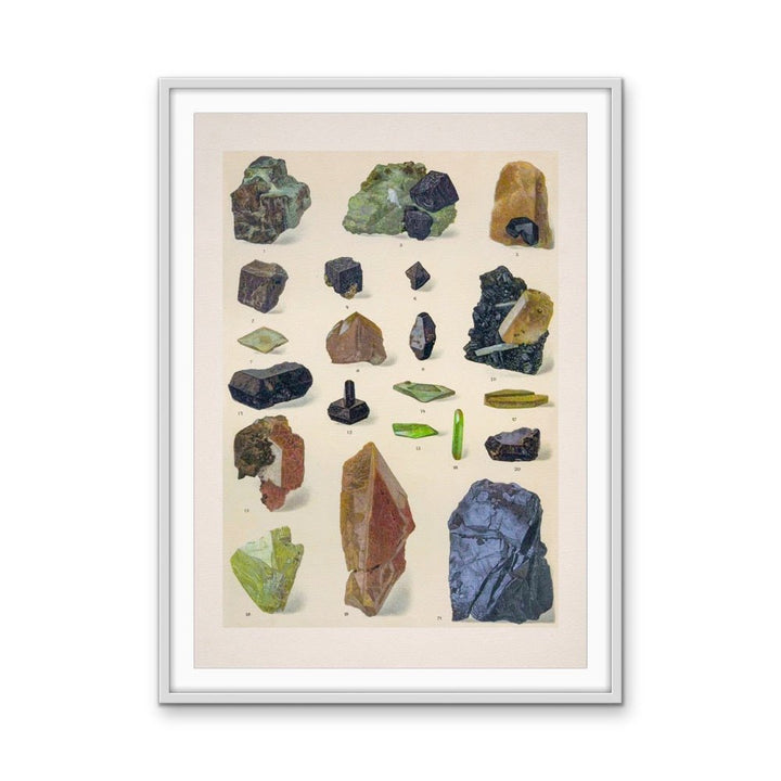 Crystal Identification Chart 2 - Stretched Canvas or Wall Art Print - I Heart Wall Art - Poster Print, Canvas Print or Framed Art Print