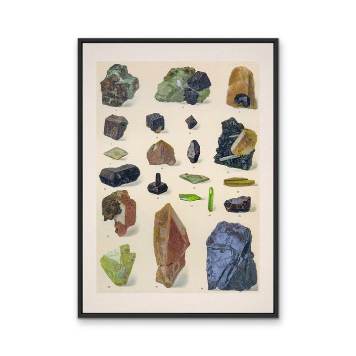 Crystal Identification Chart 2 - Stretched Canvas or Wall Art Print - I Heart Wall Art - Poster Print, Canvas Print or Framed Art Print